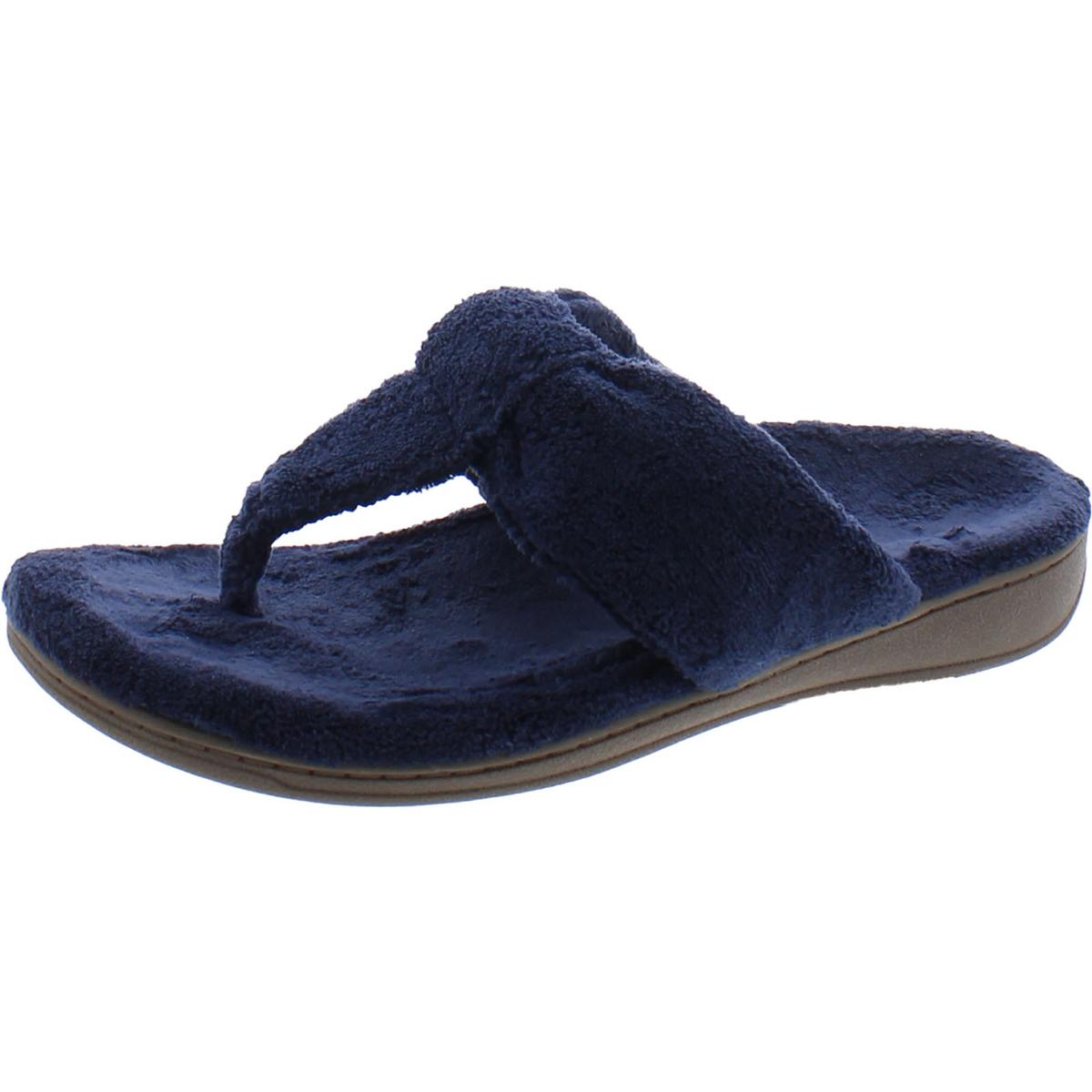 Mellow French Terry Slip-On T-Strap Sandals