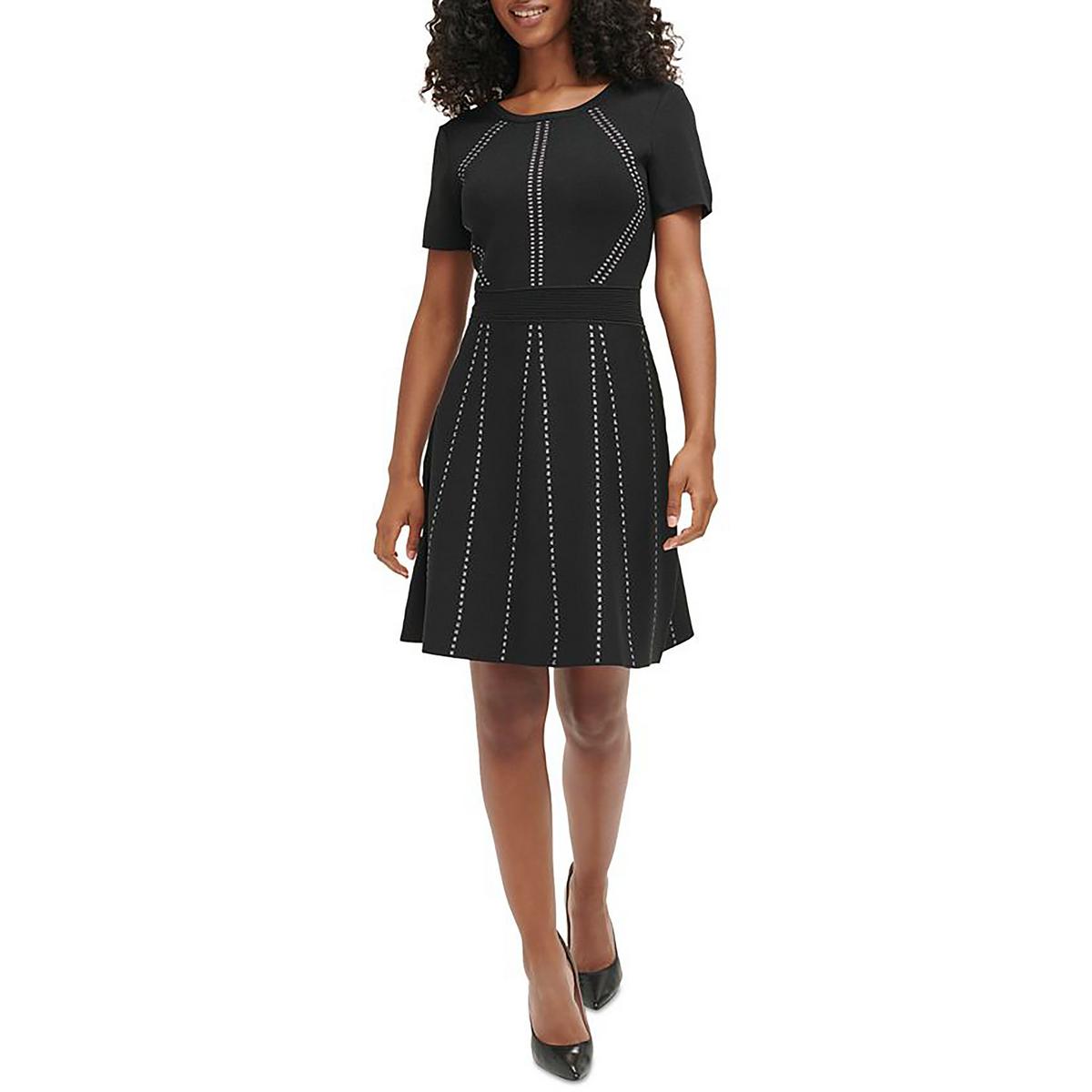 Metallic A-Line Sweaterdress