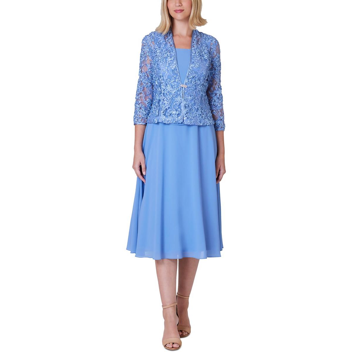 Crepe Jewel Neck Midi Dress