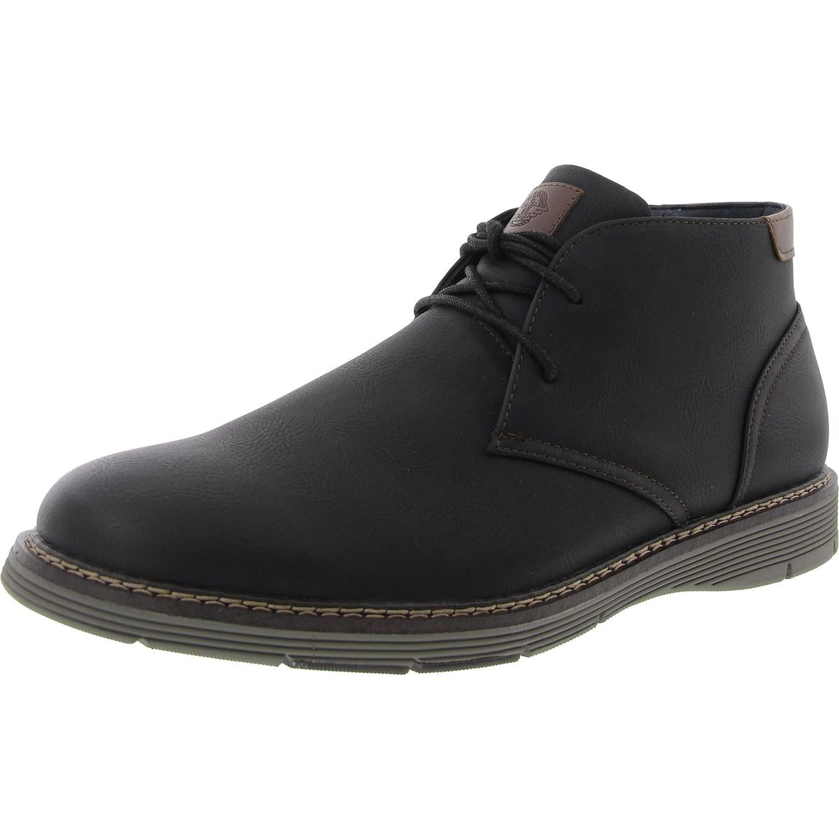 Esmond Padded Insole Faux Leather Chukka Boots