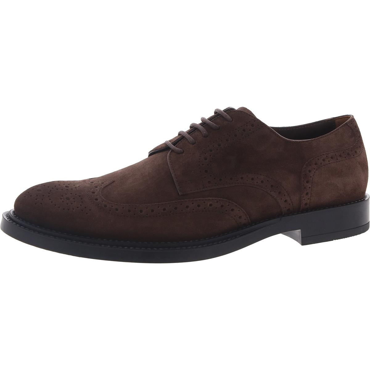 Bucature Forma Wingtip Derby Lace-Up Leather Derby Shoes