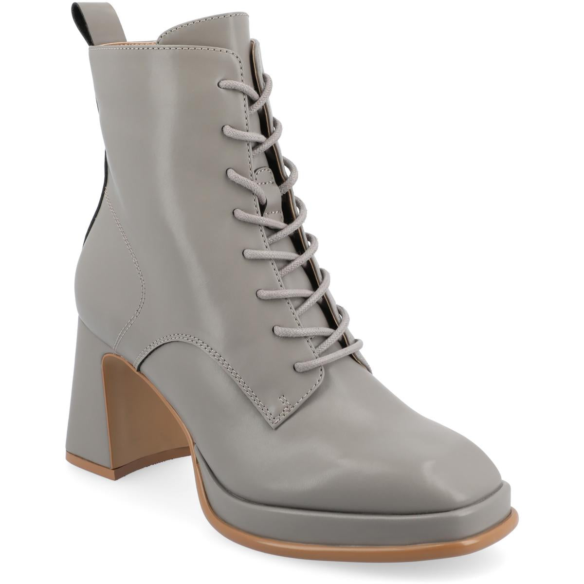 Kalindi Faux Leather Combat & Lace-Up Boots