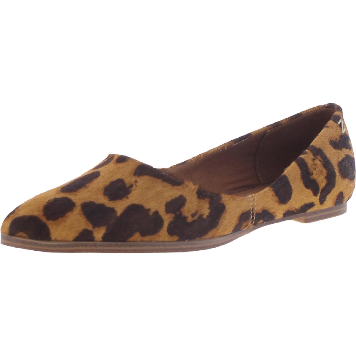 Hill Calf Hair Animal Print Pointy-Toe Flats