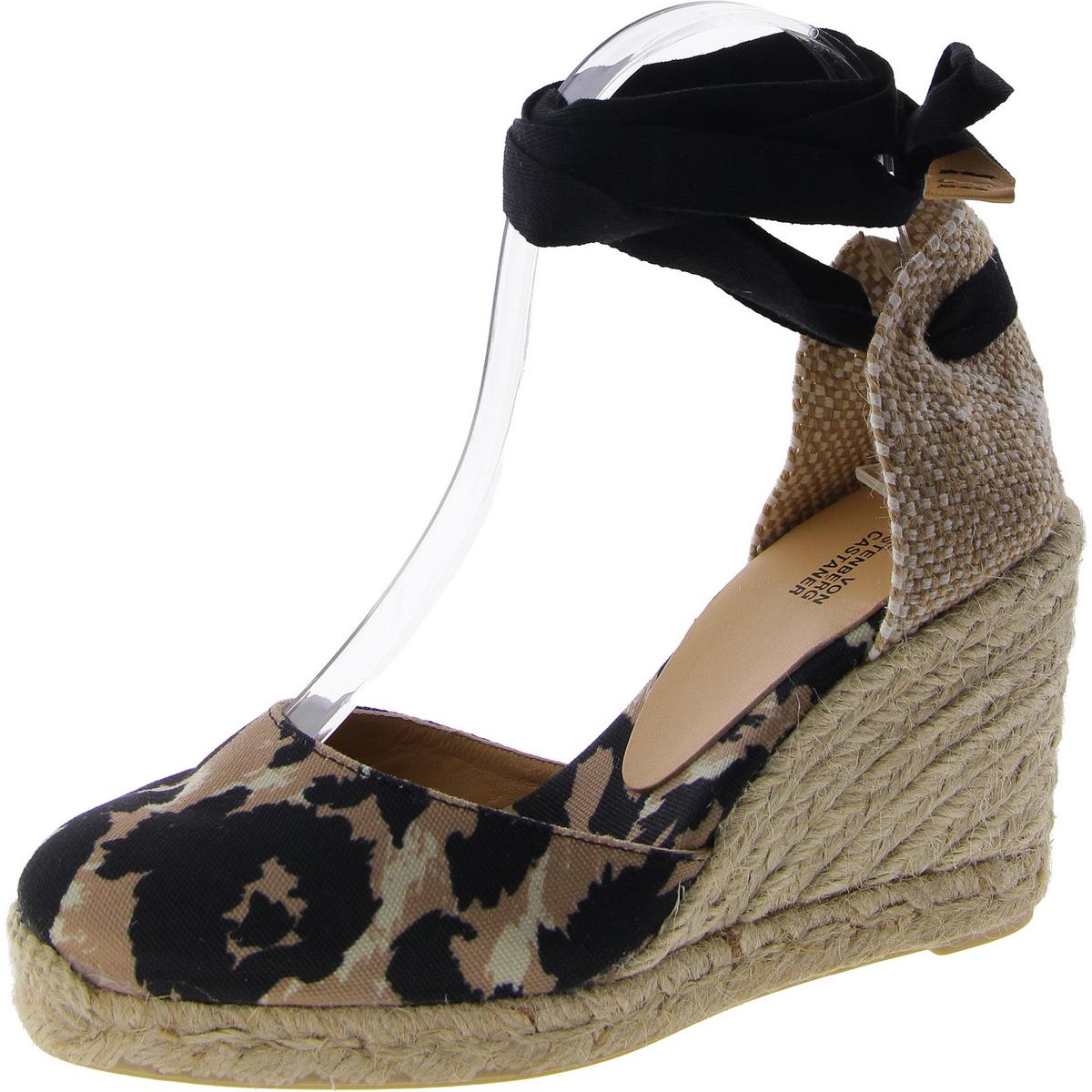 Carina Leg Strap Round Toe Wedge Heels