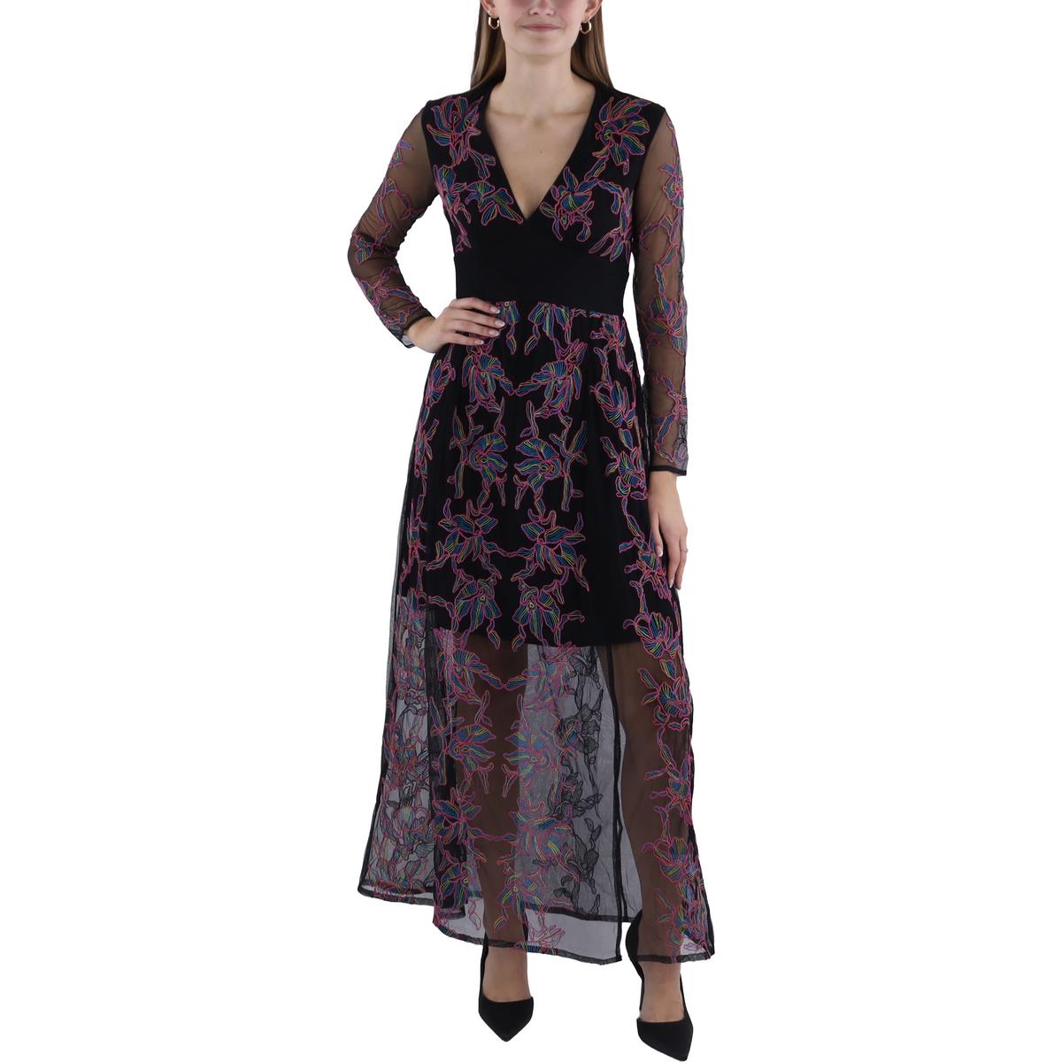 Emilia V-Neck Embroidered Maxi Dress