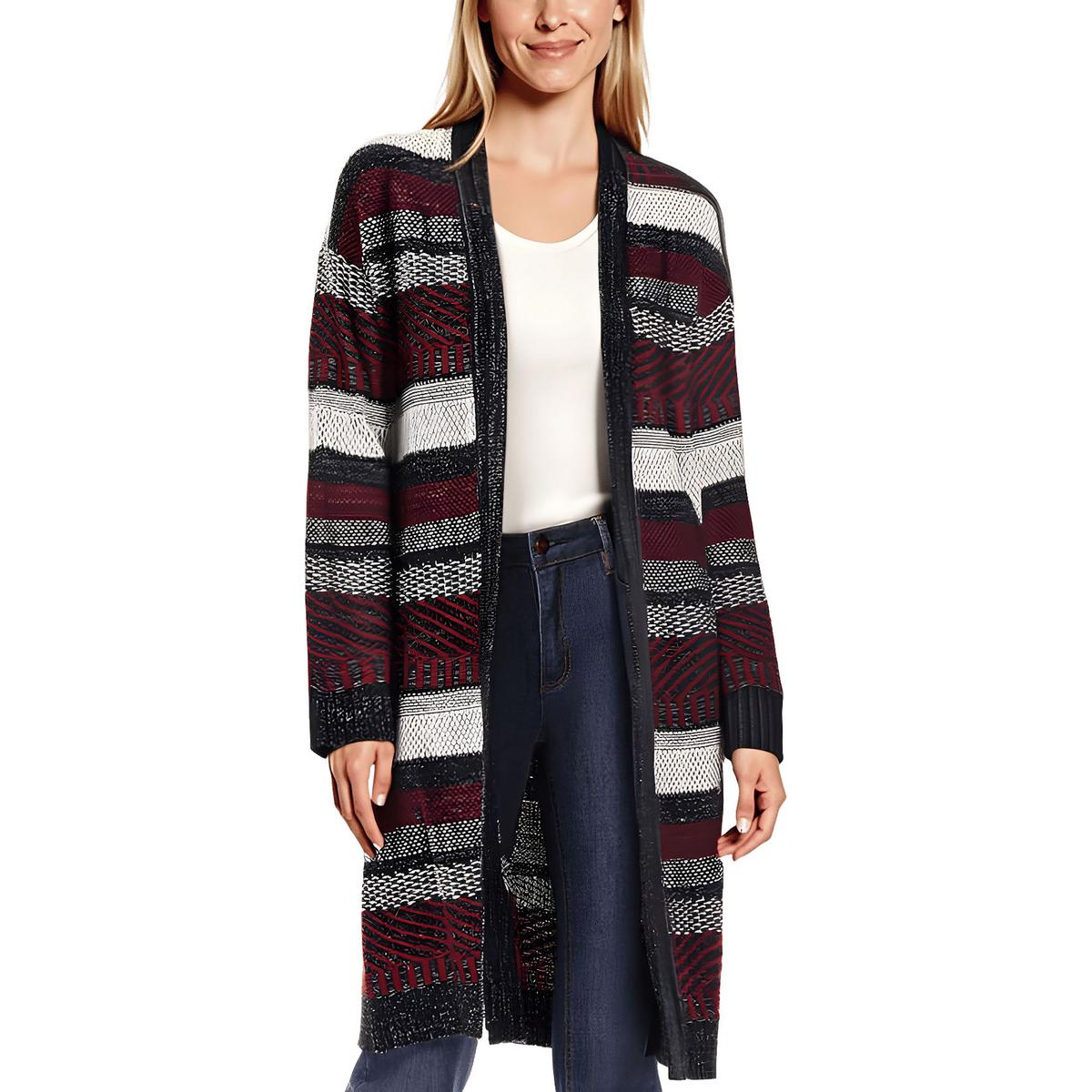 Metallic Knit Cardigan Sweater