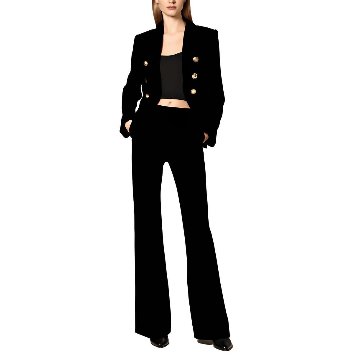 Pocket Velvet Bootcut Pants