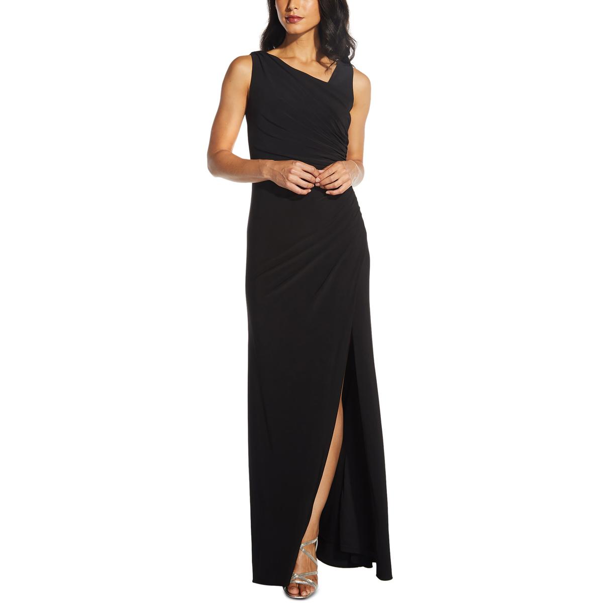 Sequin Back Ruched Evening Dress