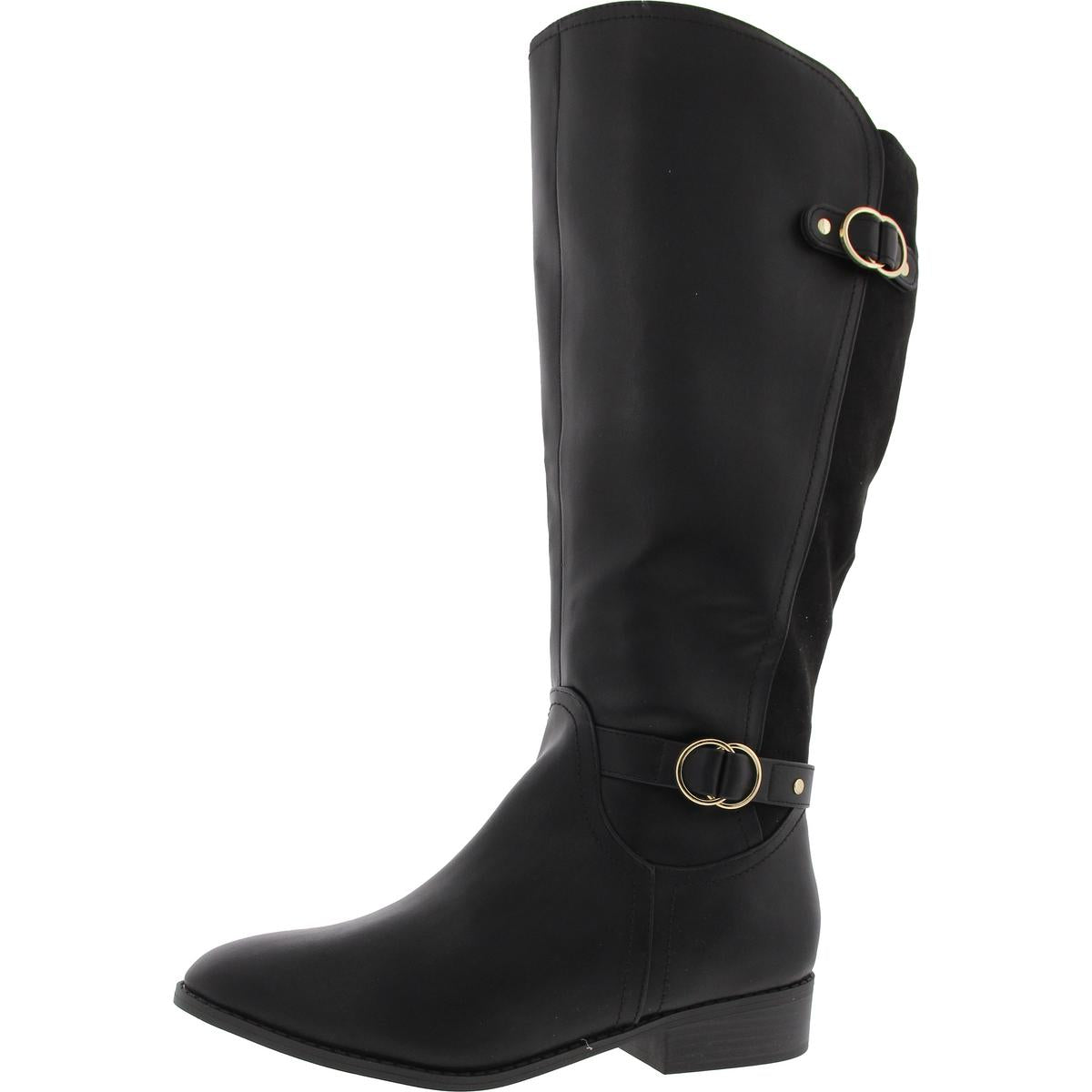 JnyLeandraa Buckle Leather Knee-High Boots