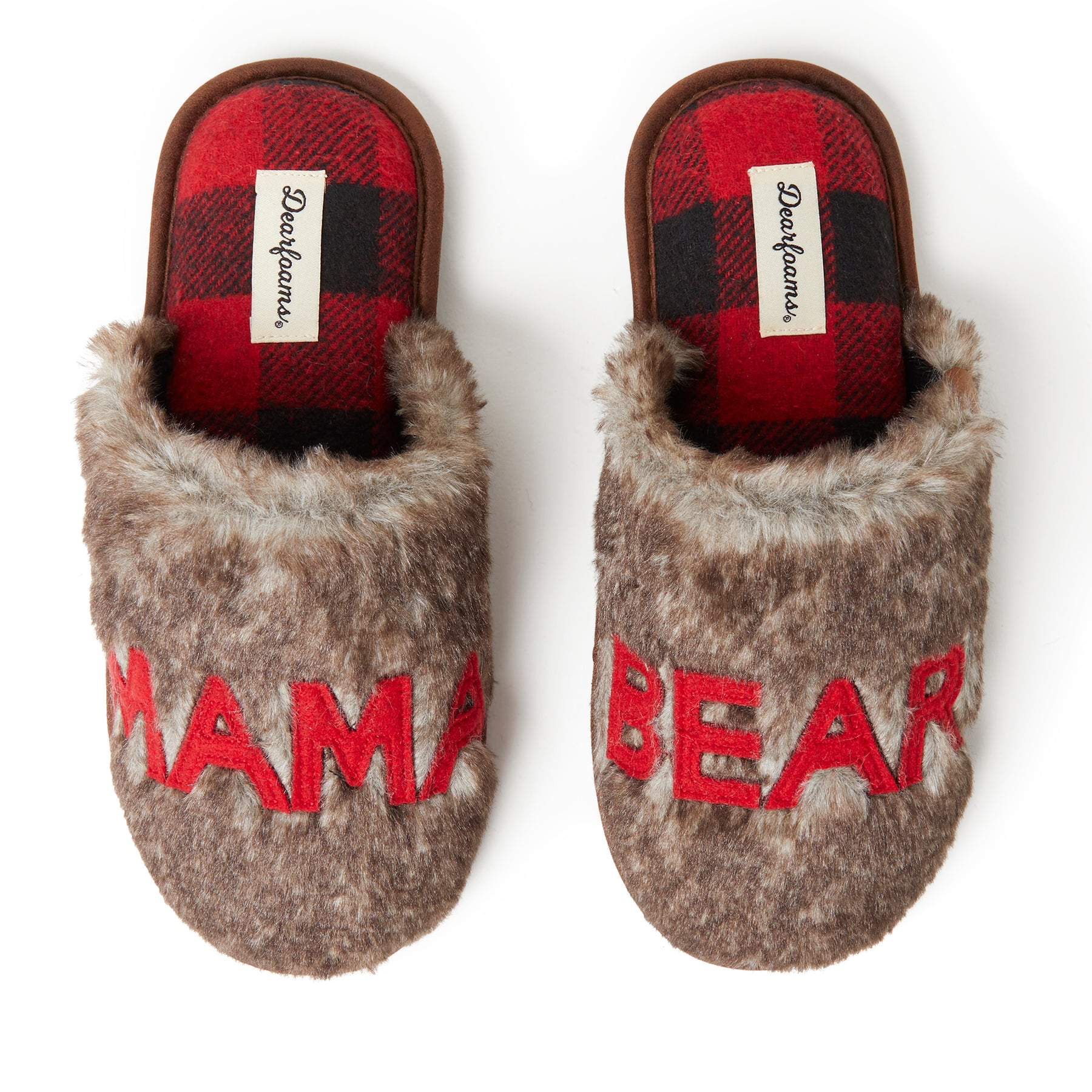 Dearfoams Women's Furry Mama Bear Scuff 7271590035516