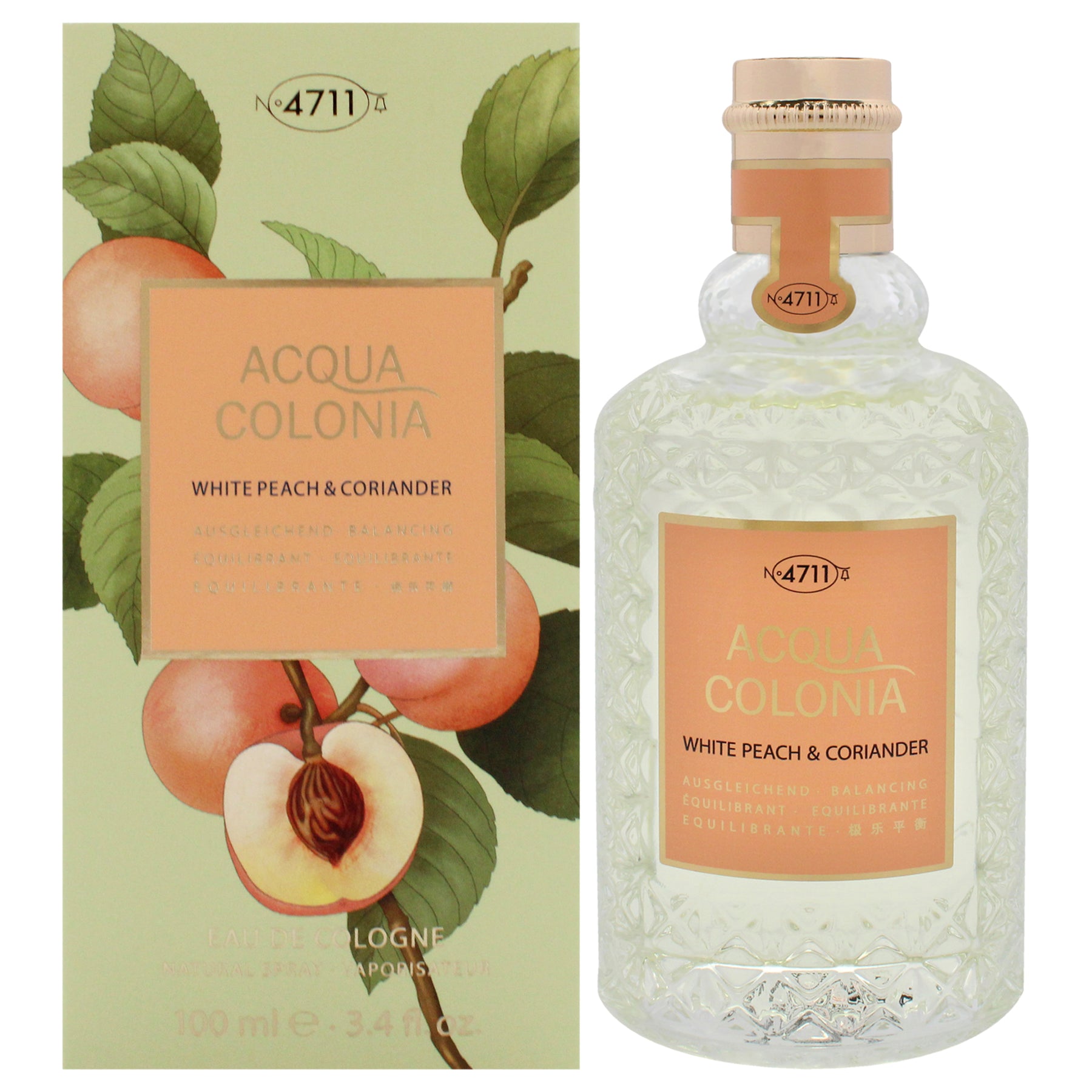 4711 Acqua Colonia White Peach and Coriander by Muelhens for Unisex - 3.4 oz EDC Spray 7831122116668
