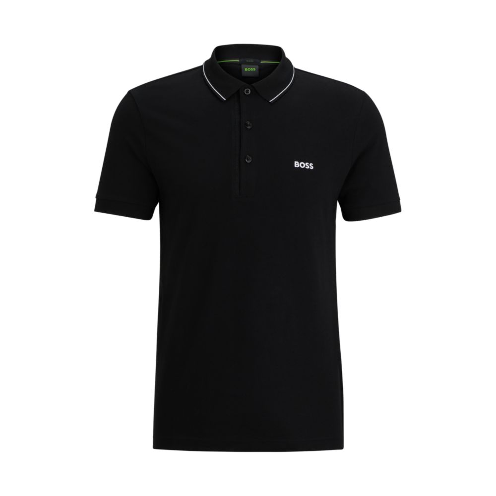 Cotton-piqu slim-fit polo shirt with tonal logo