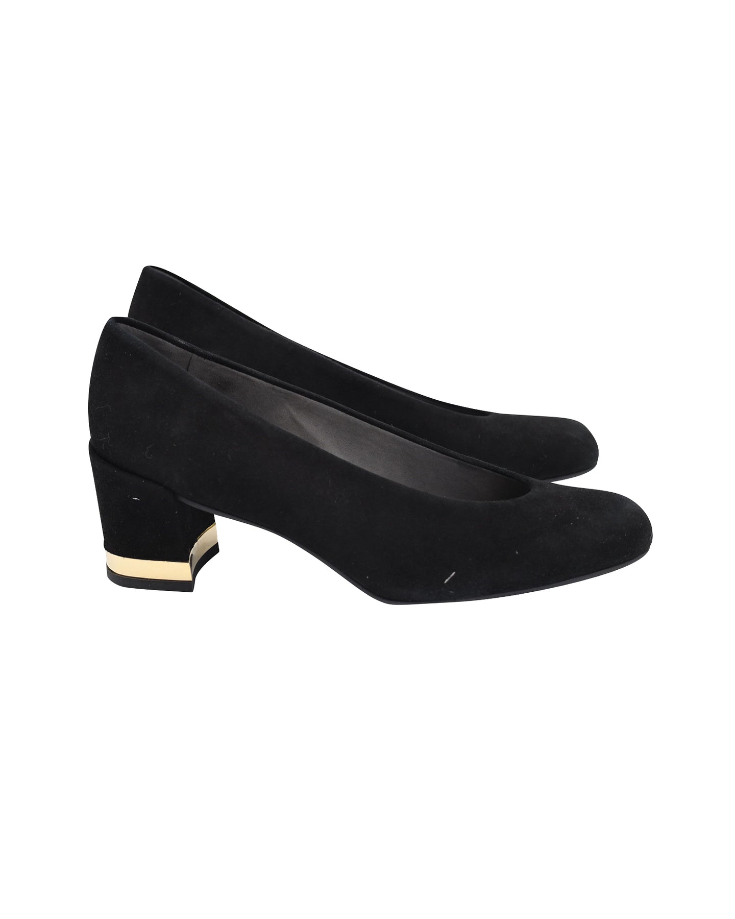 Stuart Weitzman Trendstep Pumps in Black Suede