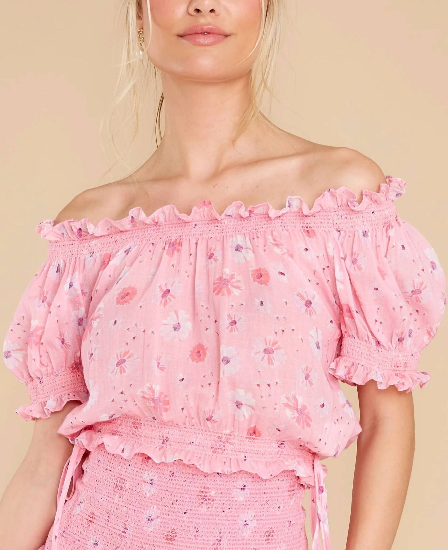 Rosalinda Crop Top In Coral Blaze 7258414252092