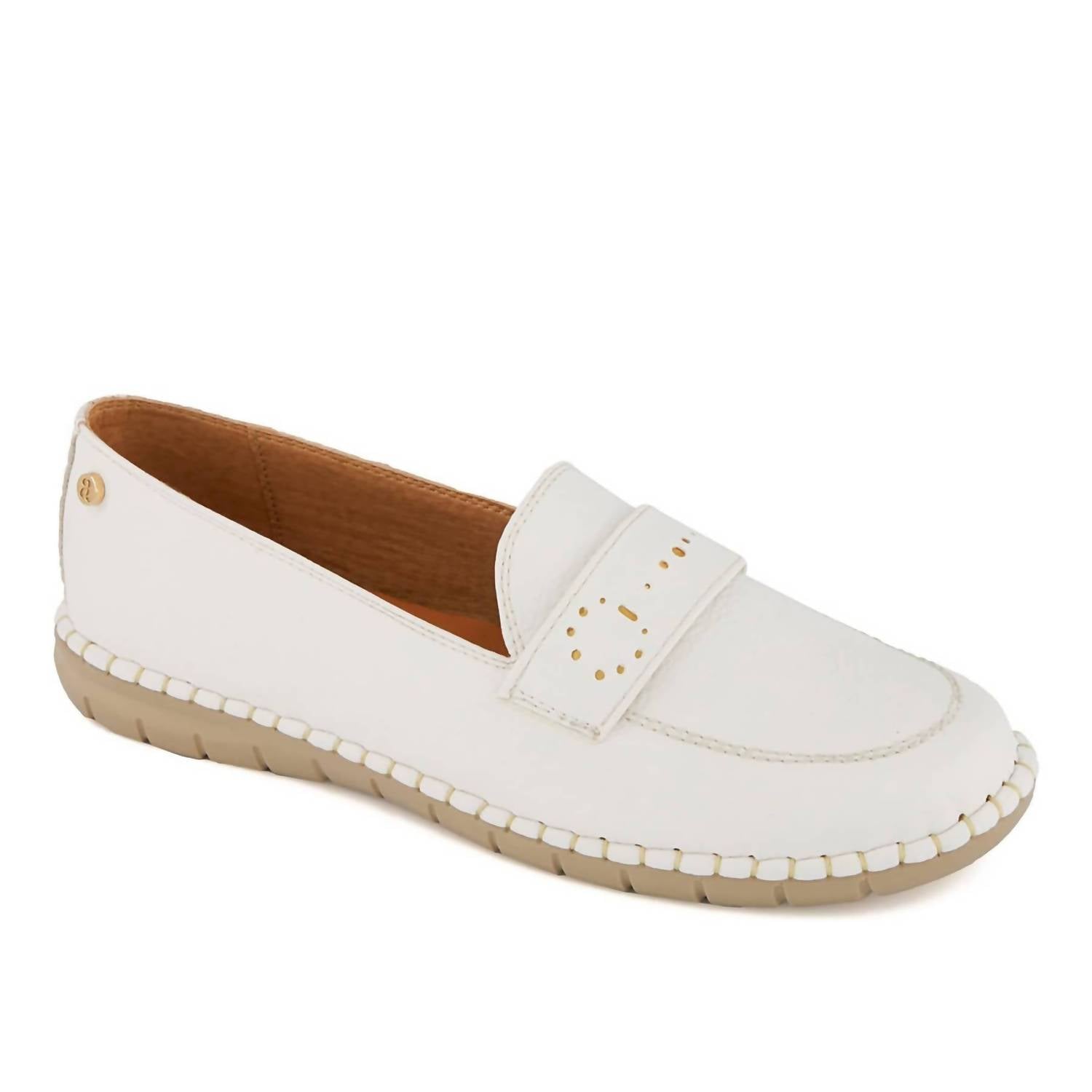 Women's Comfort Moccassins Shoes In White 7800792580156