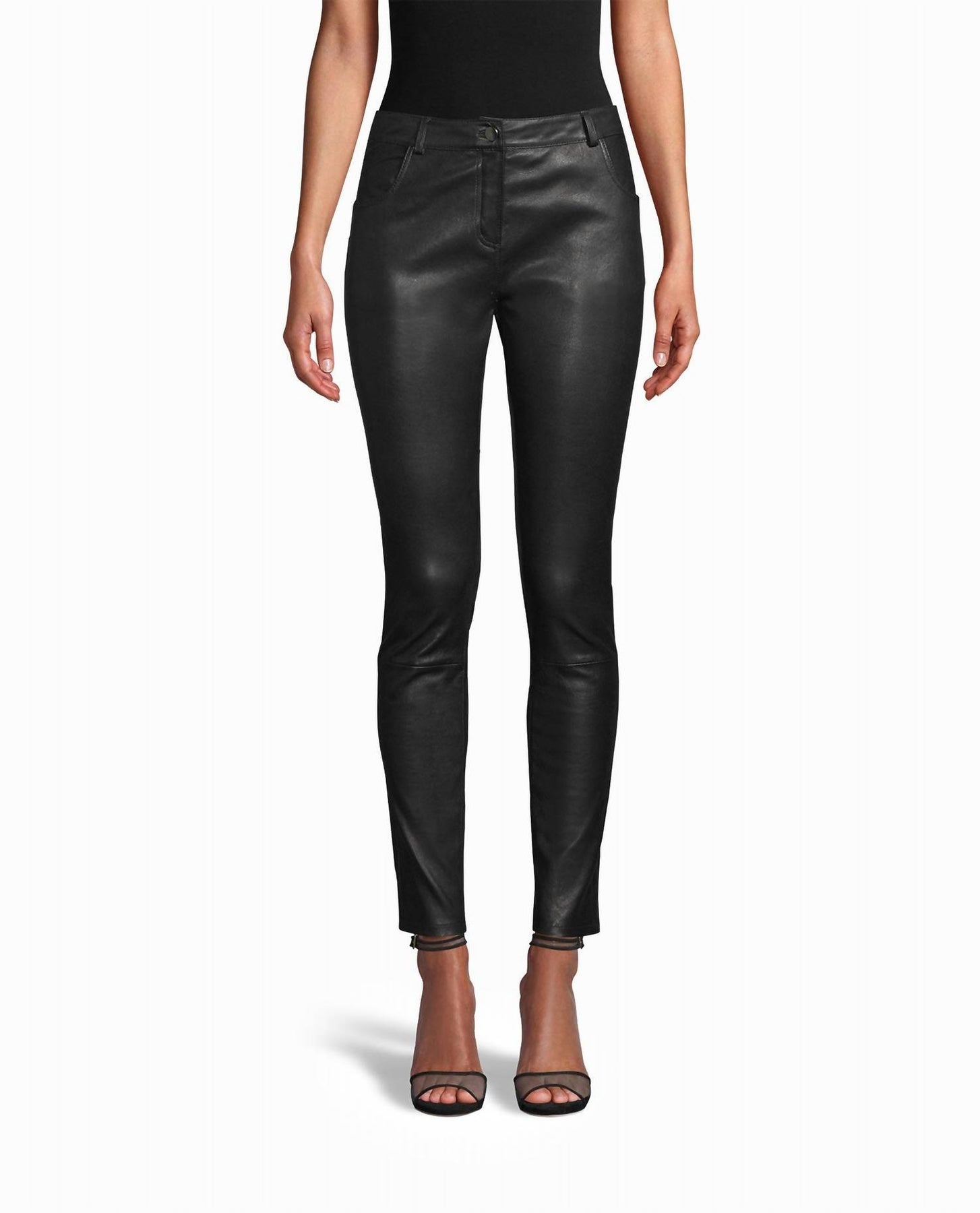 Skinny Leather Pants In Black 7686720061500