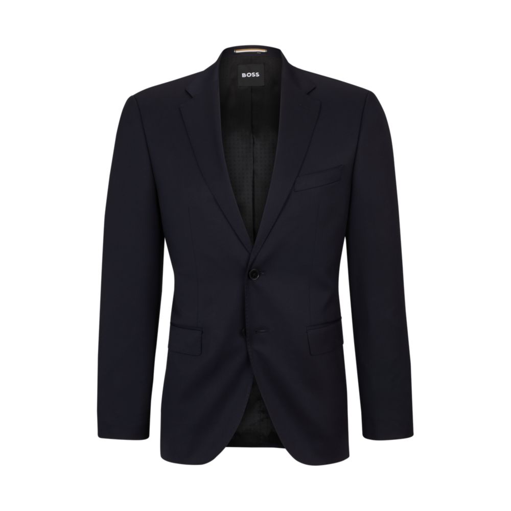 Single-breasted jacket in virgin-wool serge