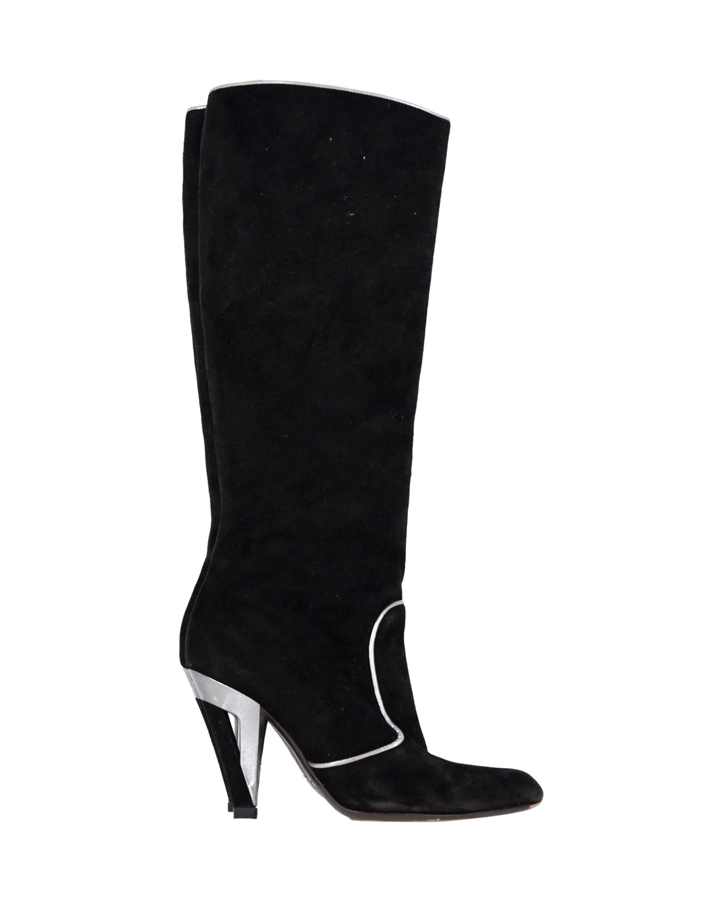 Dolce & Gabbana Knee-High Boots in Black Suede 7826343100476