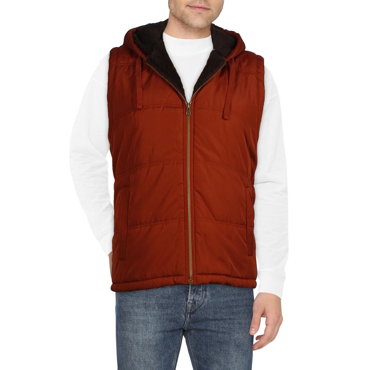 Faux Fur Lined Hooded Outerwear Vest