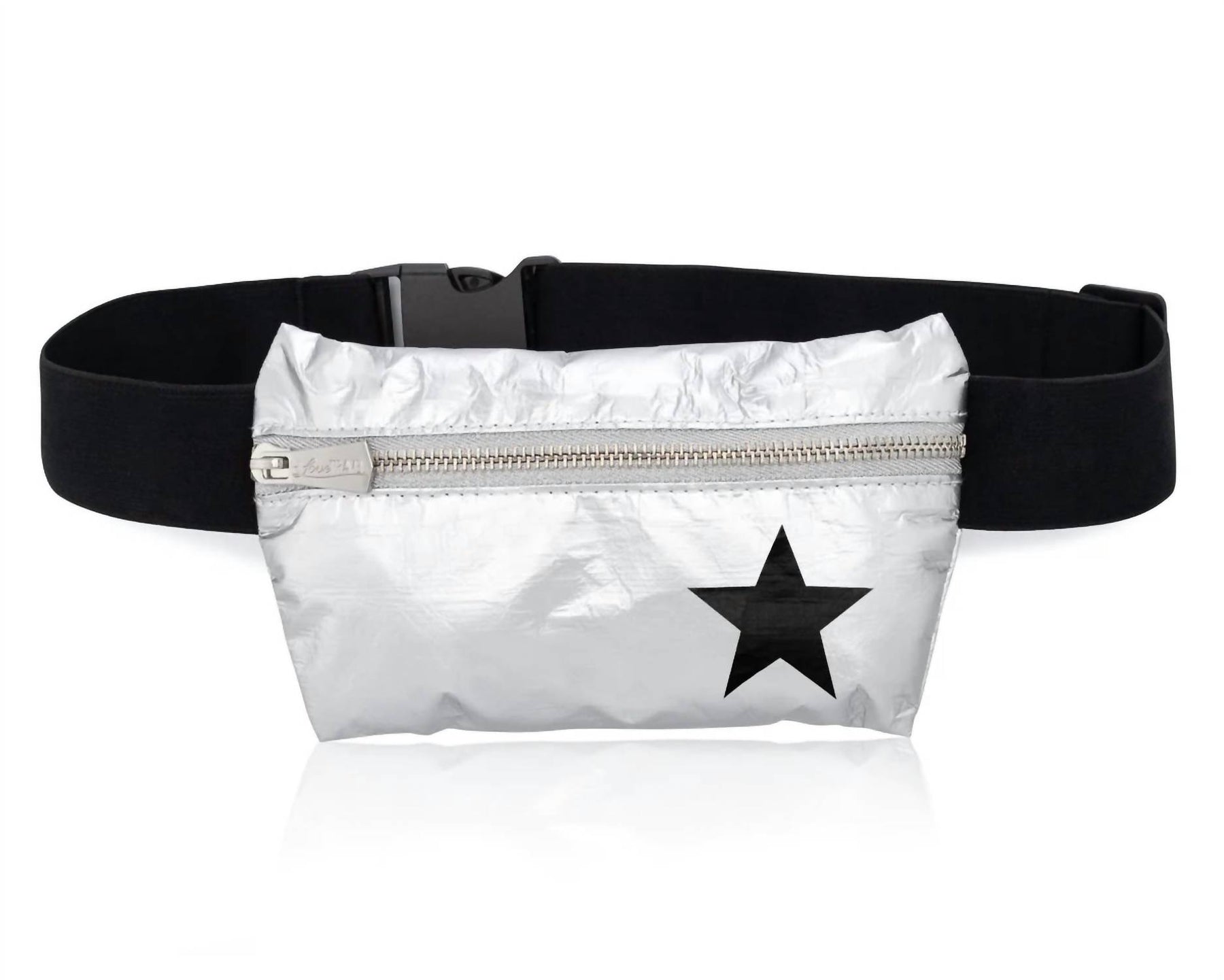 Women's Travel Fanny Pack In Silver/black Star 7264836452412