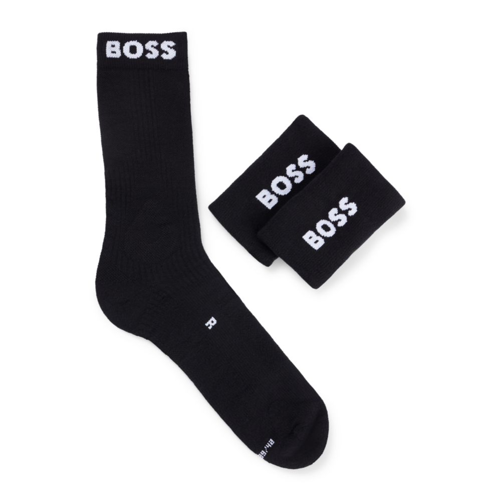 Logo-trimmed regular-length socks and wristbands gift set