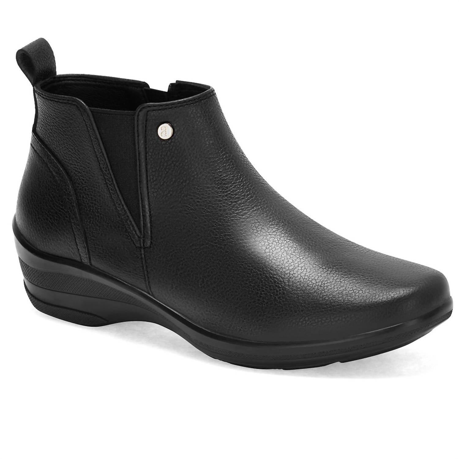 Women's Leather Versatile Booties In Black 7800796872764
