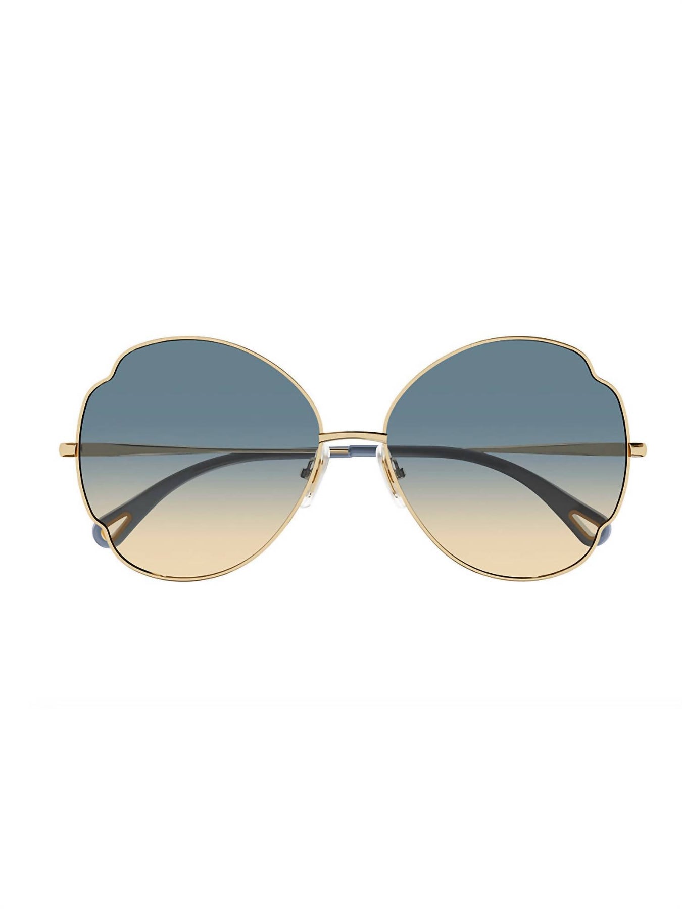 Women's Joni Line Butterfly Sunglasses In Gold With Grey Lenses