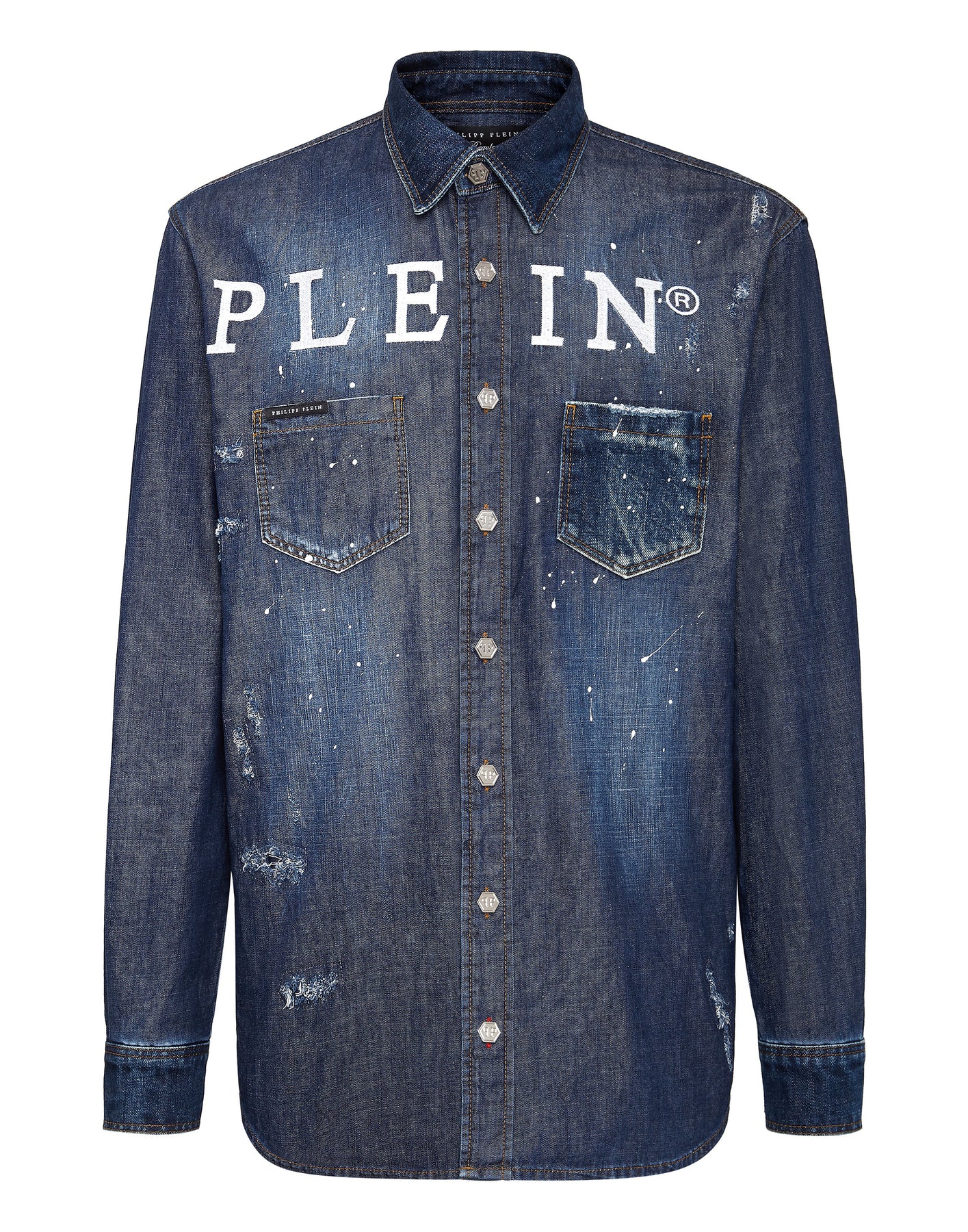 Denim Shirt Ls Iconic Plein