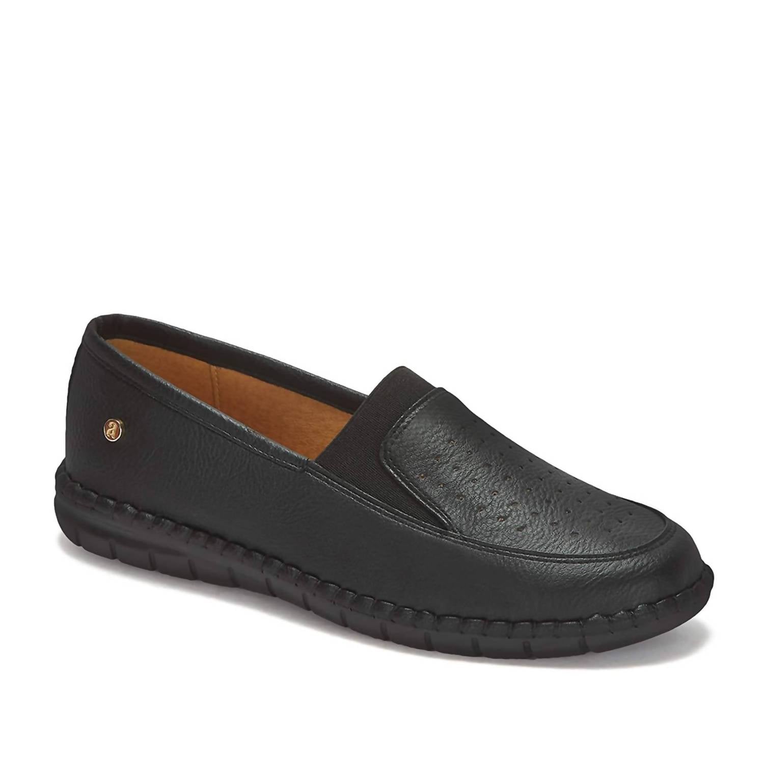 Women's Comfort Moccasin Shoes In Black 7800781439036
