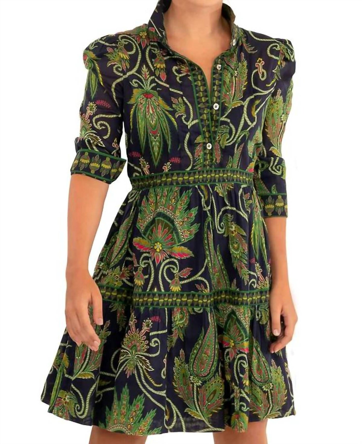 Damsel Midi Dress - Plume In Navy Blue 7744980123708