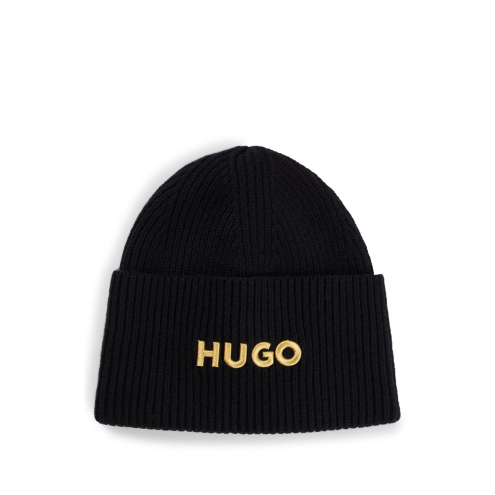 Logo-embroidered beanie hat in a virgin-wool blend 7208114323516