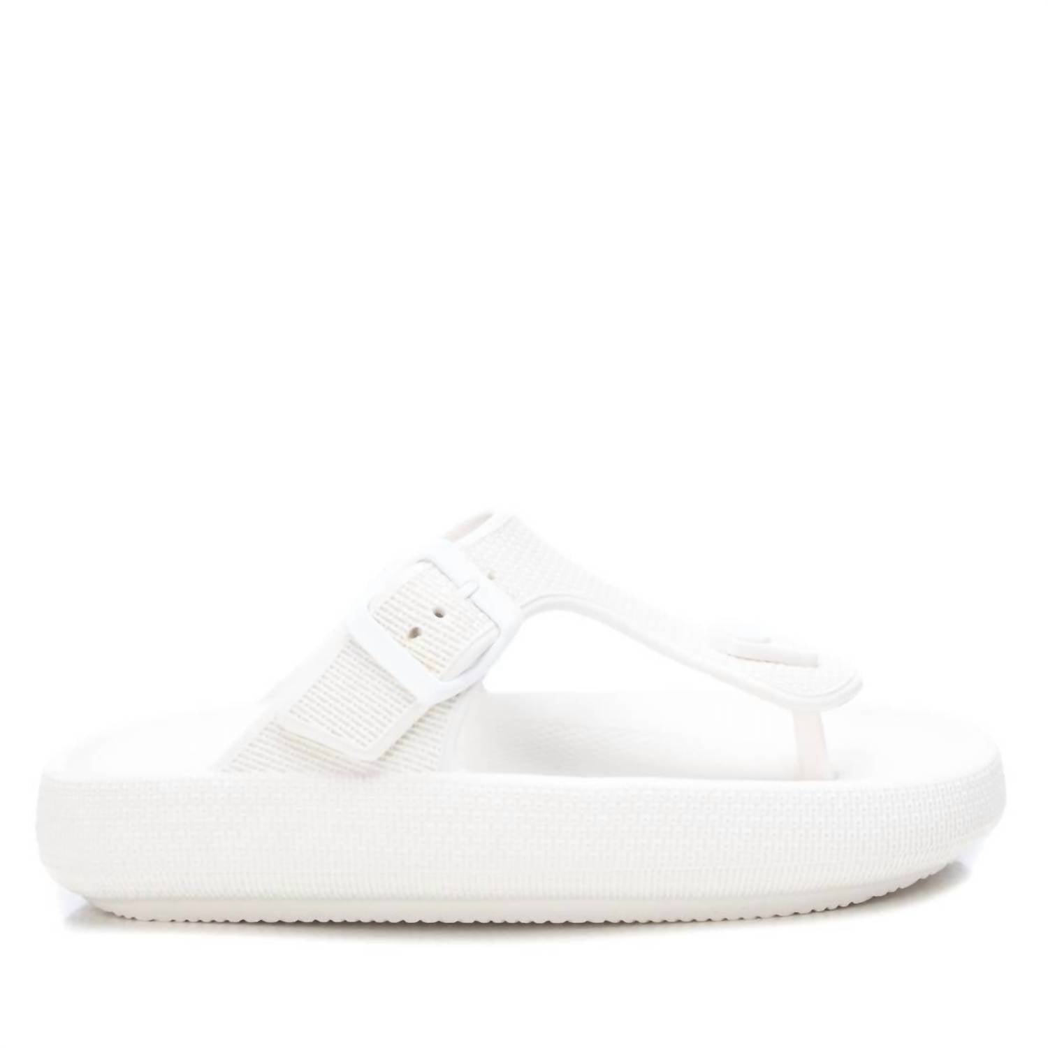 Women's Rubber Flip Flops Sandals In White