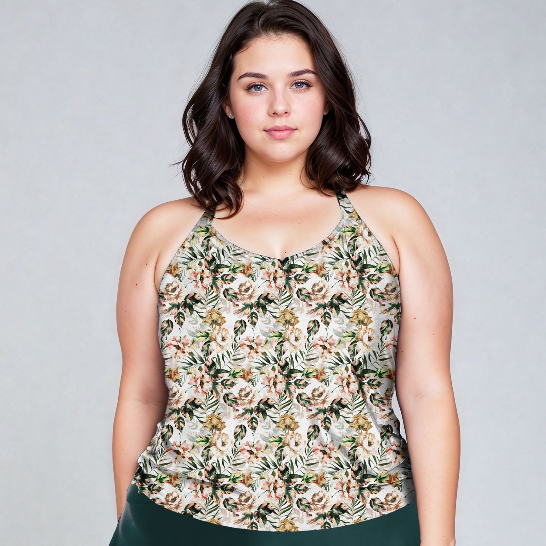 Women's Plus Halter Maya Swim Top With Built In Bra 7761316282428