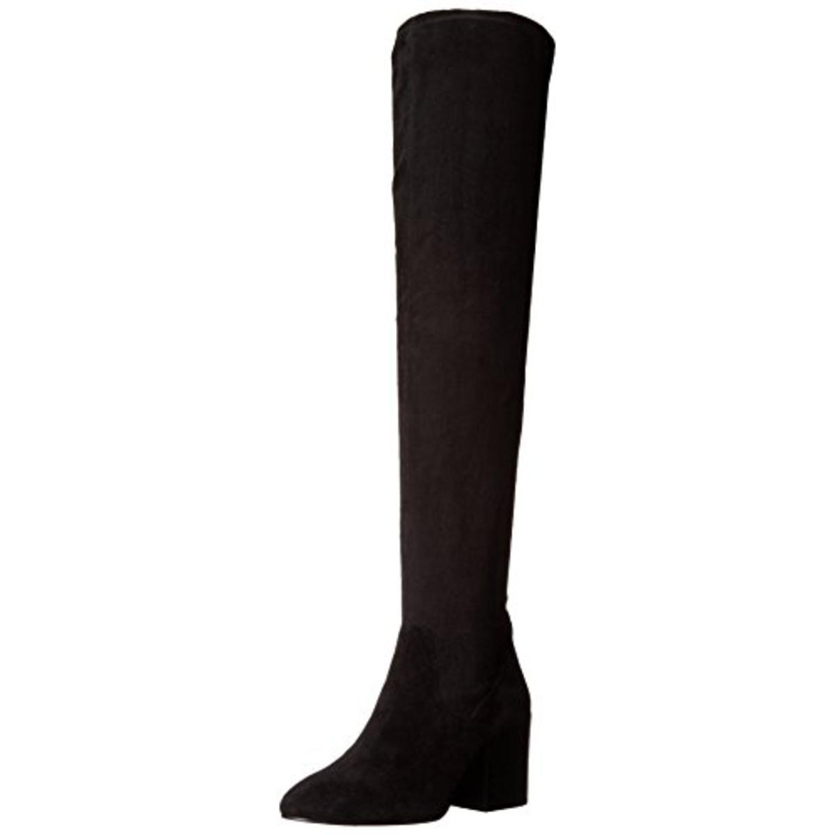 Elisa Faux Suede Stacked Heel Over-The-Knee Boots