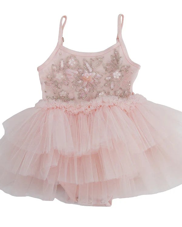 Blush Fleur Baby Dress – Embellished Tulle Dress for Babies 0-24M