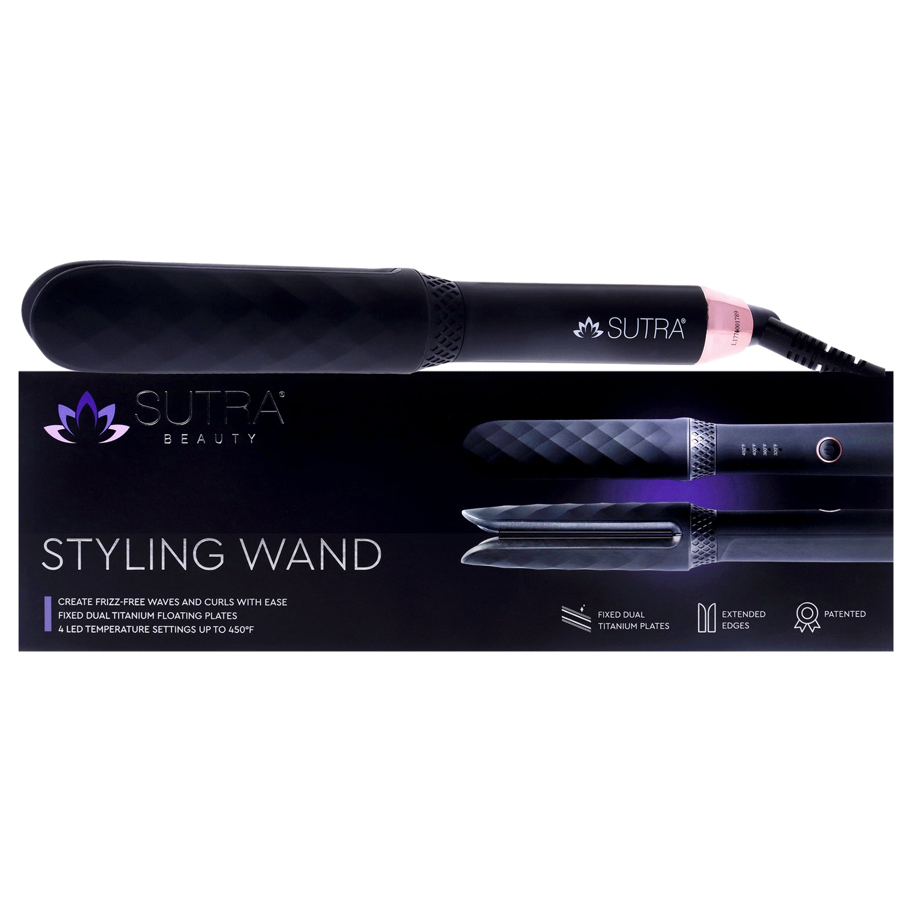 Styling Wand Waver - 10HSCW-B1 - Black by Sutra for Unisex - 1 Pc Curling Iron