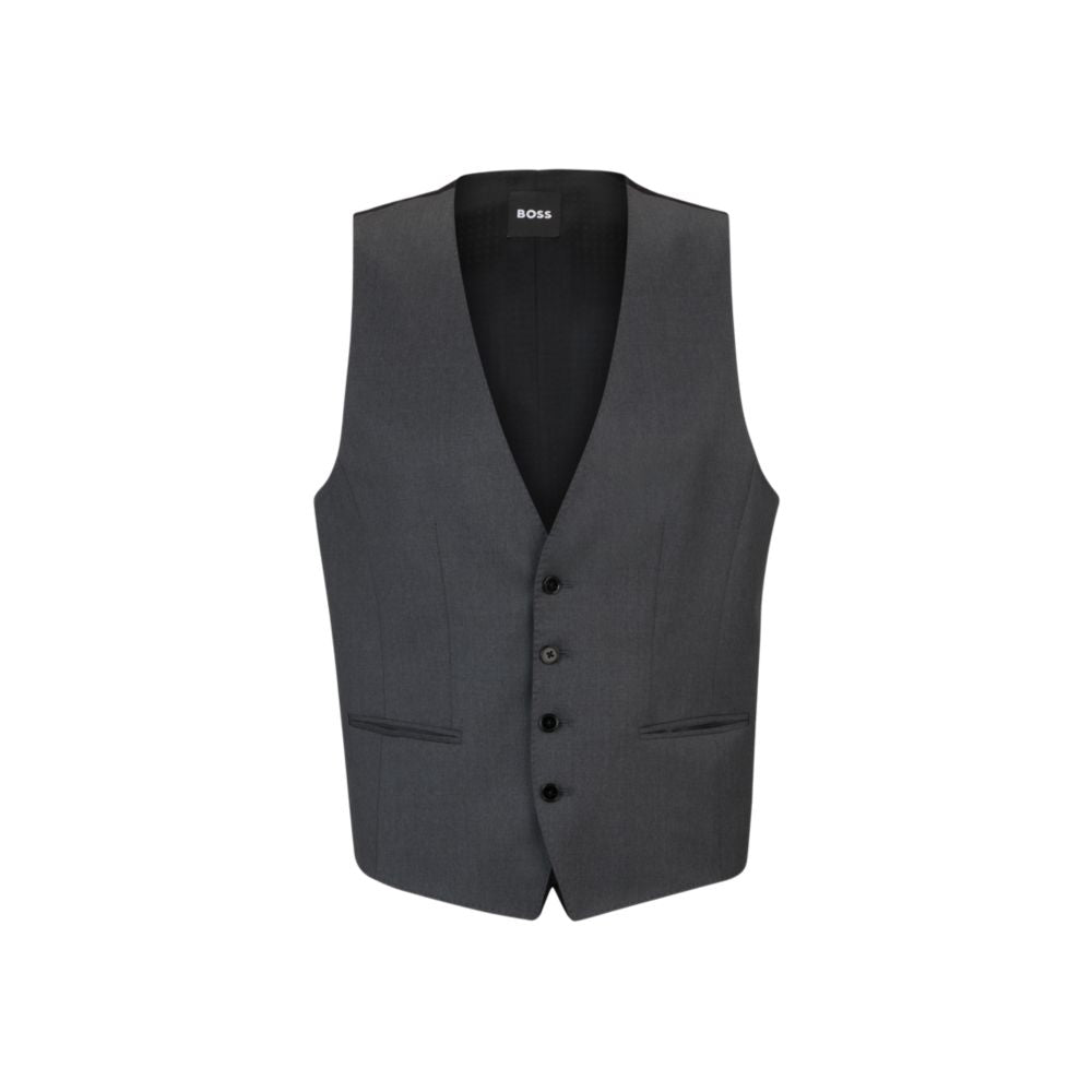 Single-breasted waistcoat in virgin-wool serge