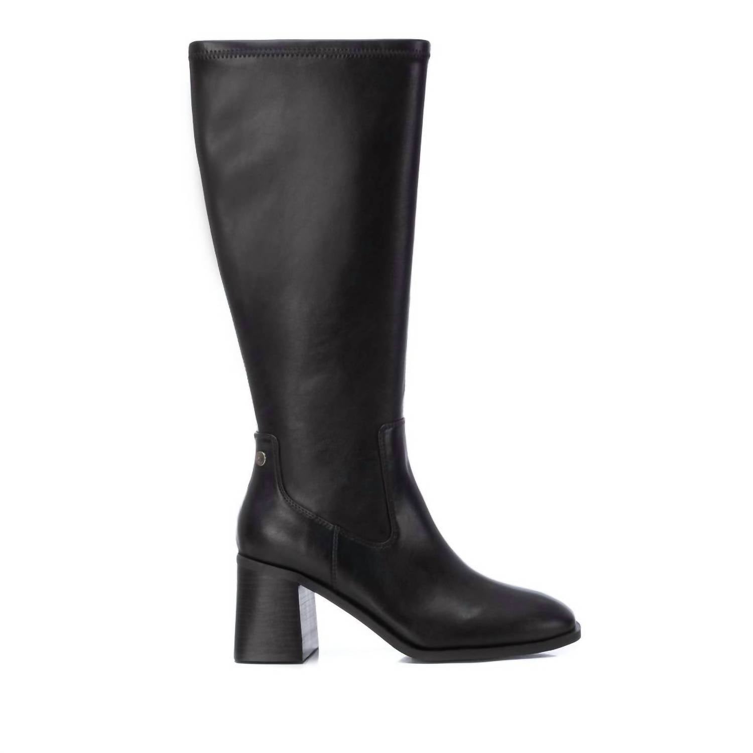 Women's Faux Leather Boots In Black 7802122305596