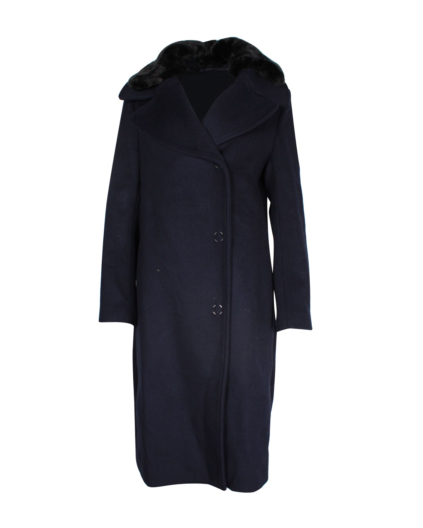 Acne Studios Era Coat in Navy Blue Wool 7826344312892