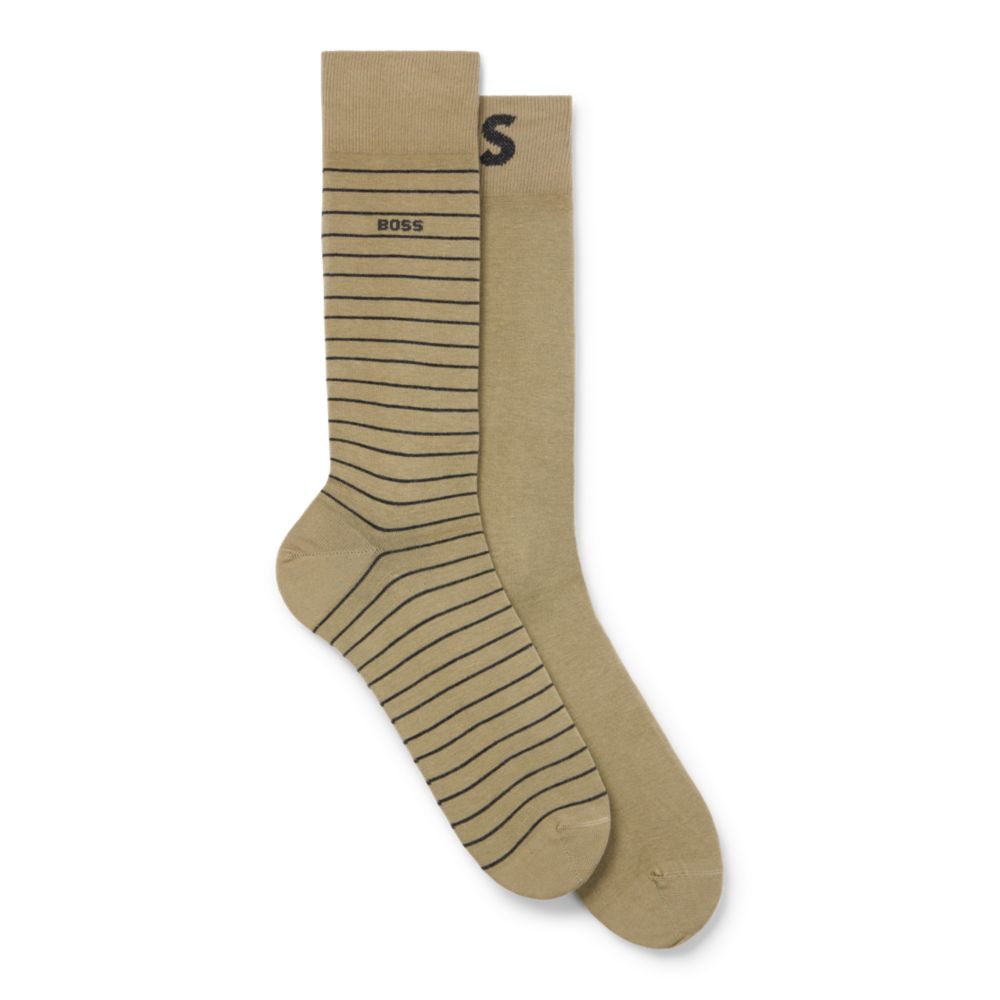 Two-pack of regular-length socks in stretch cotton