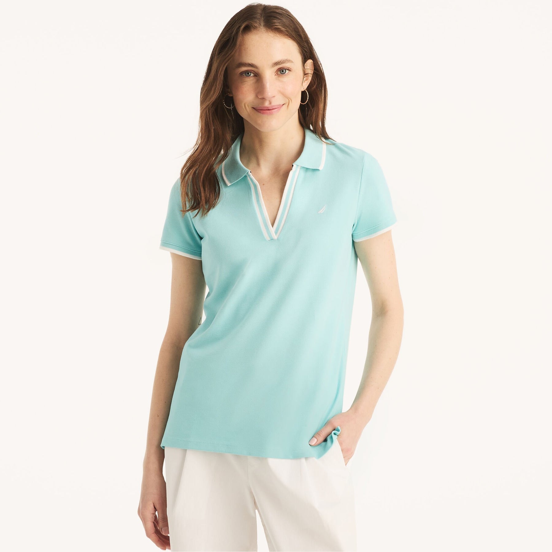 Nautica Womens Sustainably Crafted Deck Polo 7724701450300