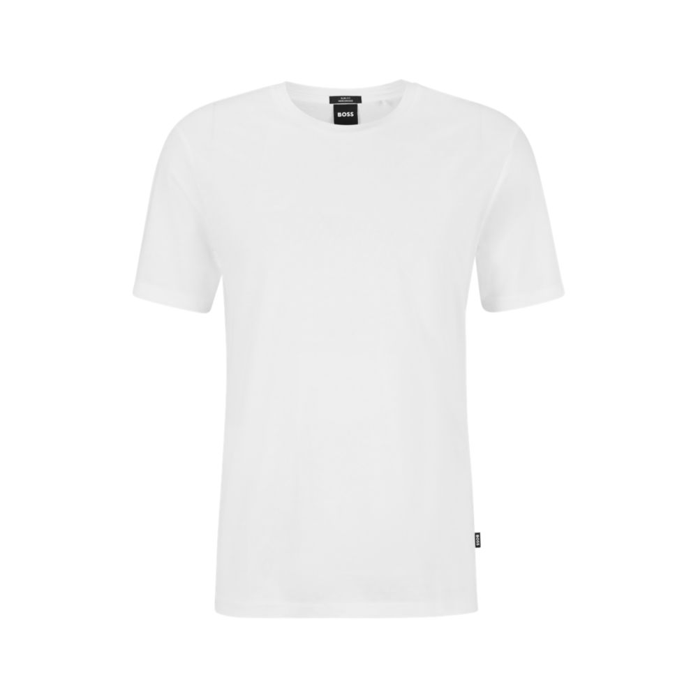 Slim-fit short-sleeved T-shirt in mercerized cotton 7581108174908