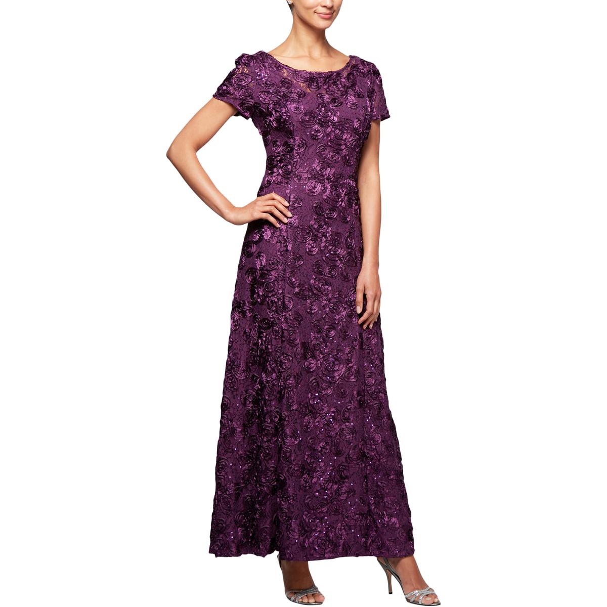 Applique Lace Evening Dress