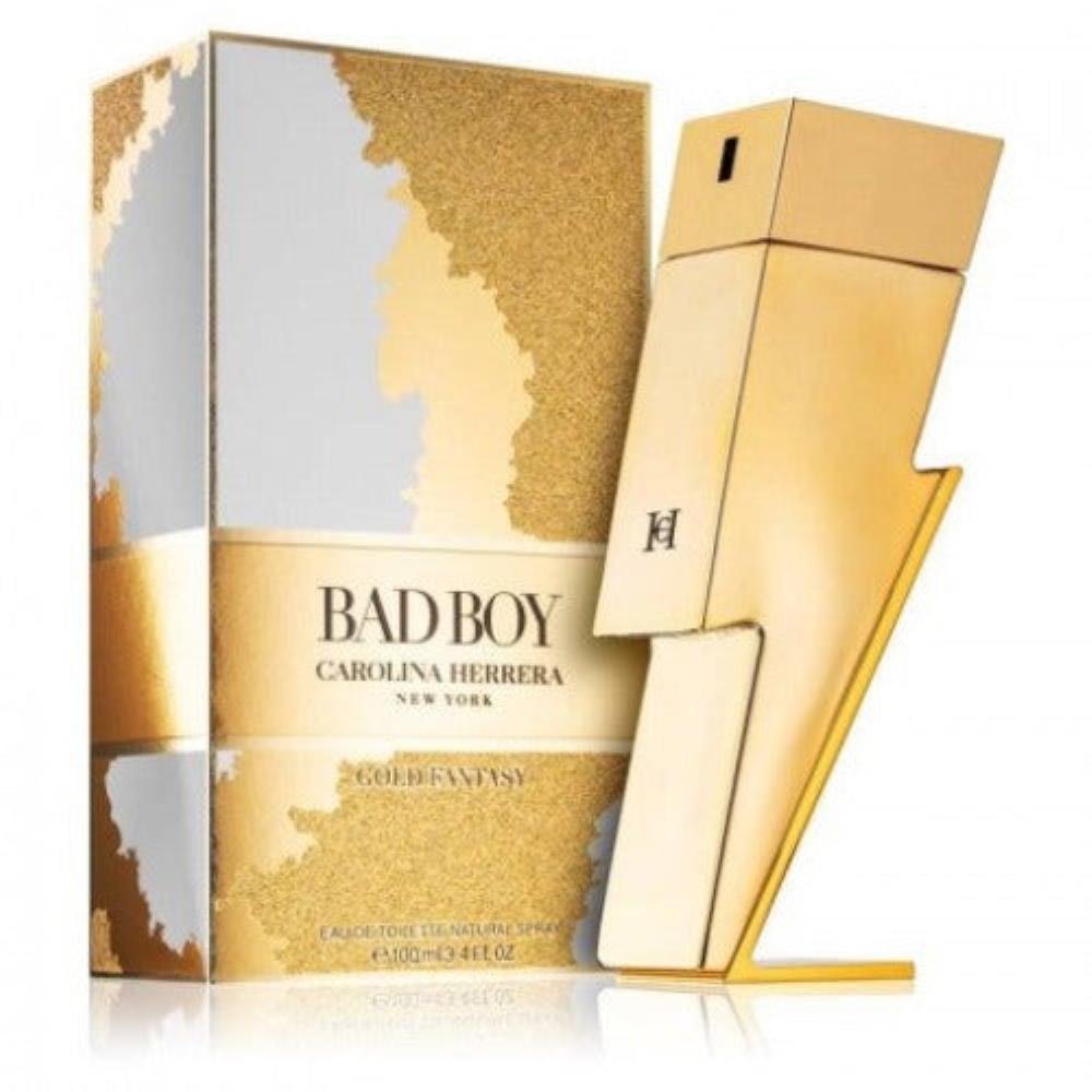 Carolina Herrera Bad Boy Gold Fantasy Eau De Parfum Carolina Herrera Men's Cologne 3.4 Oz