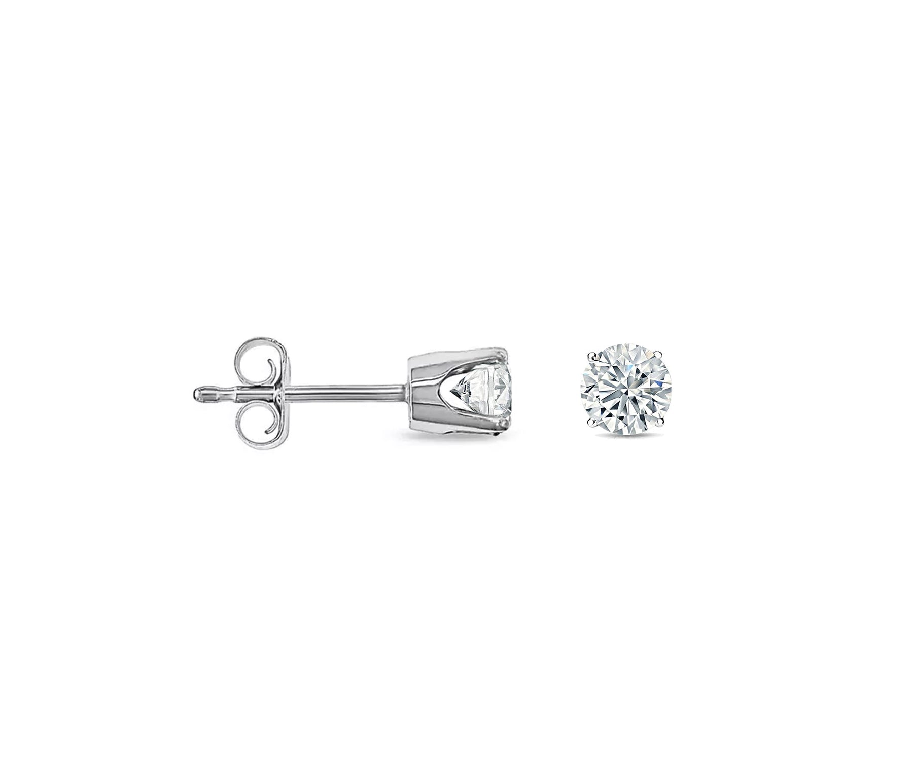 14kt white gold diamond stud earrings containing 0.50 cts tw 7261416587324