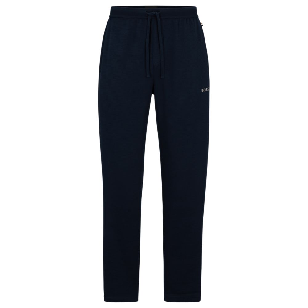Waffle pajama bottoms with logo embroidery