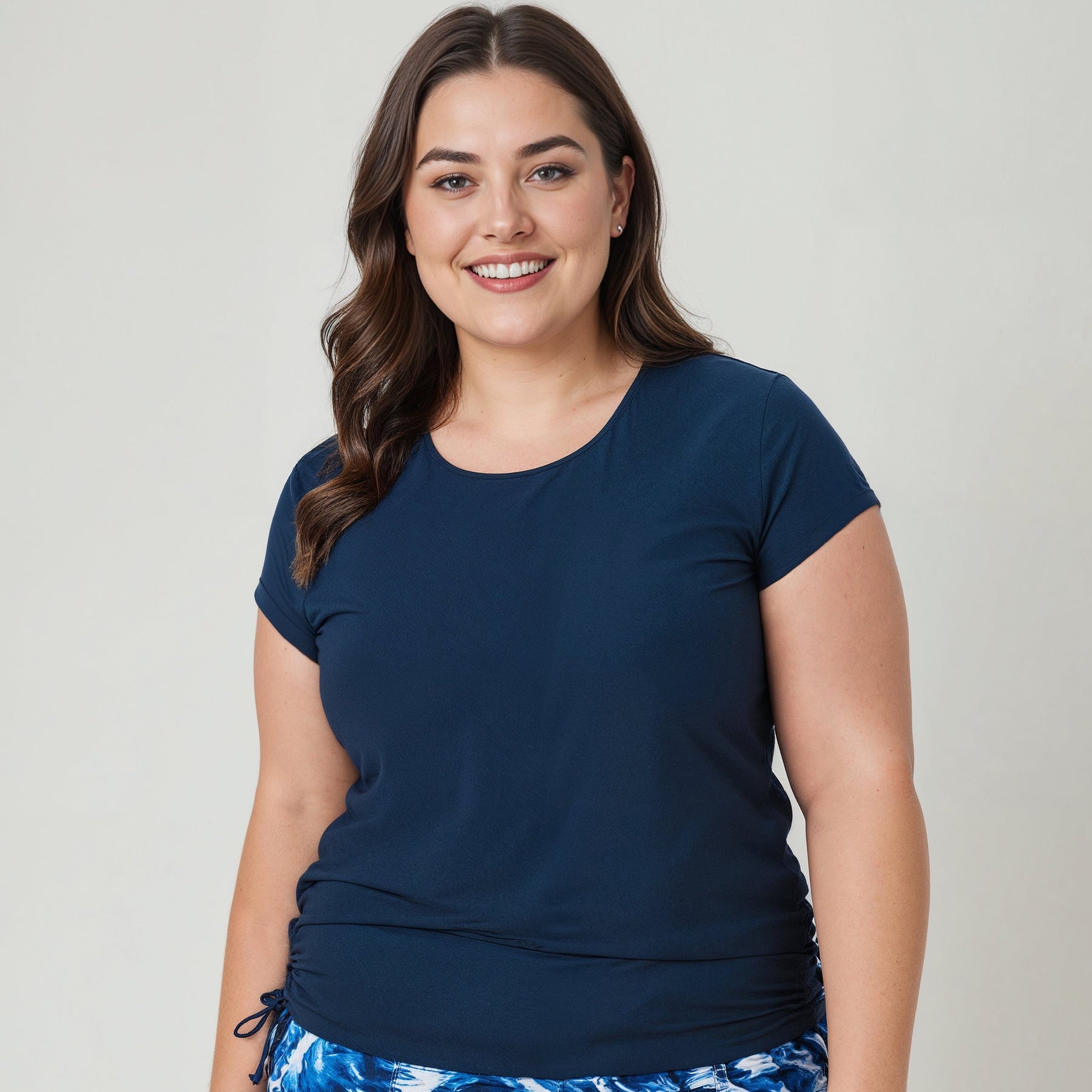 Women's Plus Cap Sleeve Sadie Swim Top 7761313562684