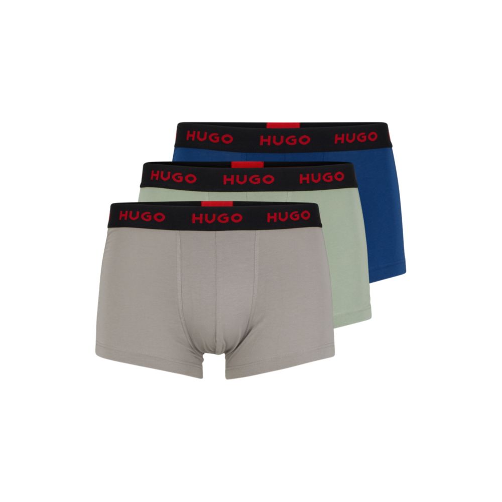 Three-pack of logo-waistband trunks in stretch cotton 7208012447804
