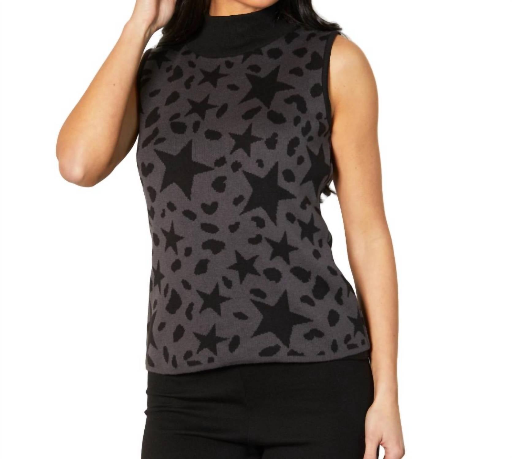 Sleeveless Circus Mock Tank In Coal