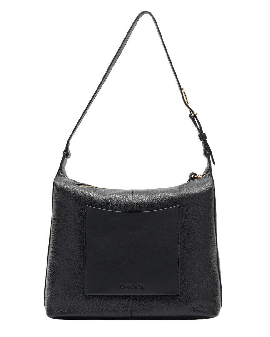 Dolce Vita Back Patch Pocket Leather Hobo Bag 7268820910140